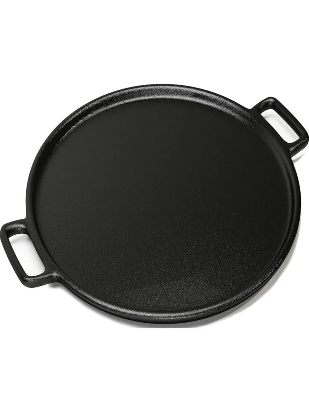 14-Inch Cast Iron Pizza Pan with Dual Handles - Perfect for Crispy Crusts!